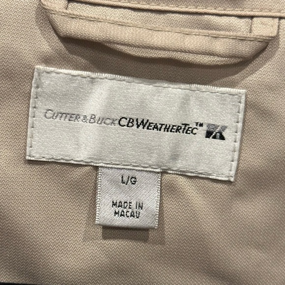 Cutter & Buck Jacket Windbreaker Vented CB Weather Tec Black Full Zip Lg Classic - Picture 13 of 17